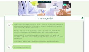 Coronavragenlijst.nl biedt online 'corona check'