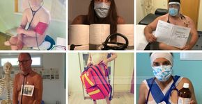 Huisartsen en tandartsen poseren naakt wegens tekort beschermingsmiddelen